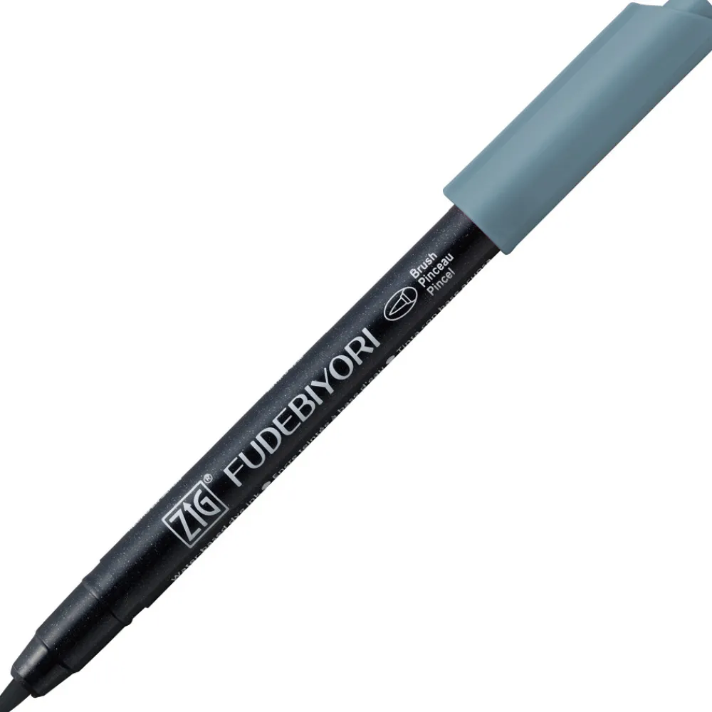 Kuretake Pisak pędzelkowy Zig Fudebiyori - - Blue Gray > Markery, Brushpeny I Pisaki