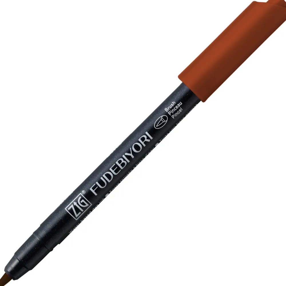 Kuretake Pisak pędzelkowy Zig Fudebiyori - - Brown > Markery, Brushpeny I Pisaki
