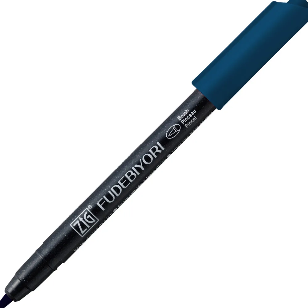 Kuretake Pisak pędzelkowy Zig Fudebiyori - - Peacock Blue
