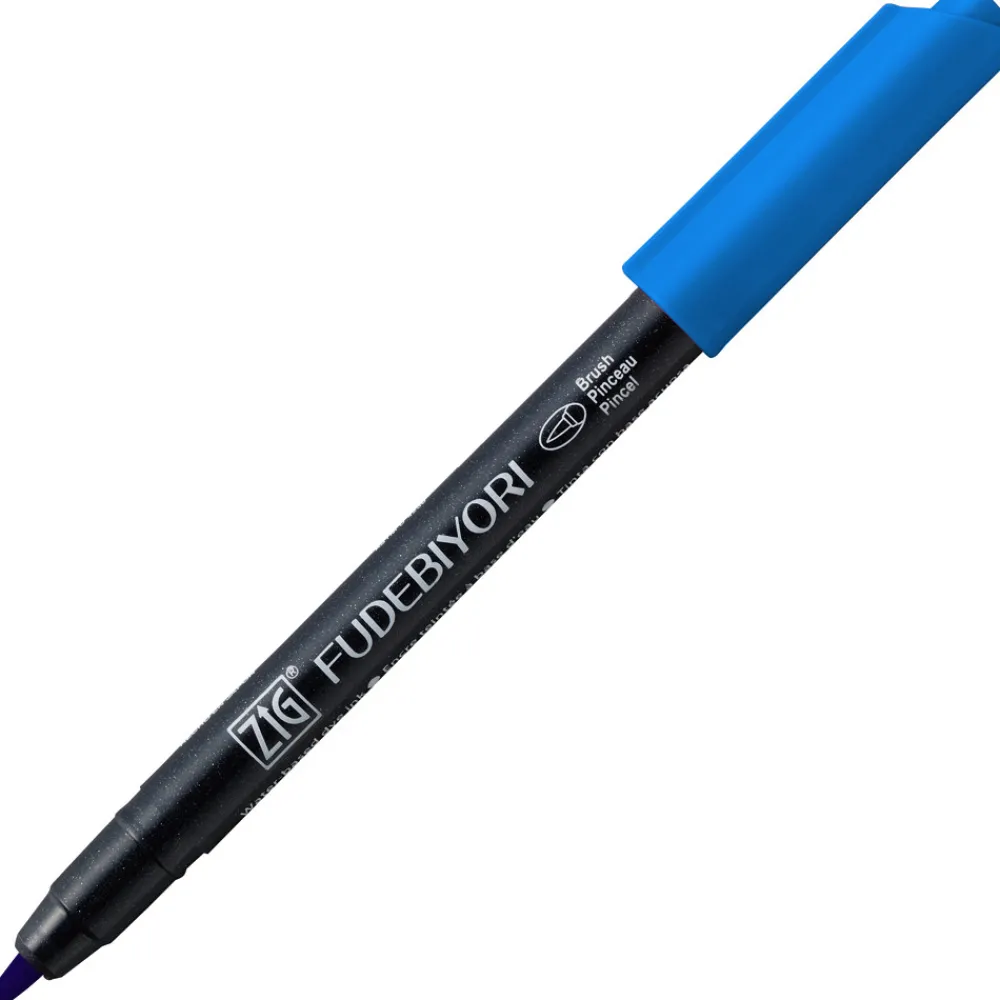 Kuretake Pisak pędzelkowy Zig Fudebiyori - - Persian Blue