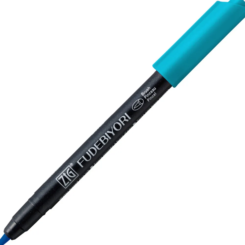 Kuretake Pisak pędzelkowy Zig Fudebiyori - - Cobalt Blue > Markery, Brushpeny I Pisaki