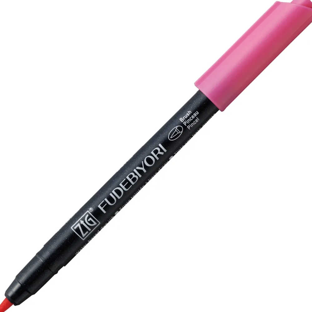 Kuretake Pisak pędzelkowy Zig Fudebiyori - - Pink