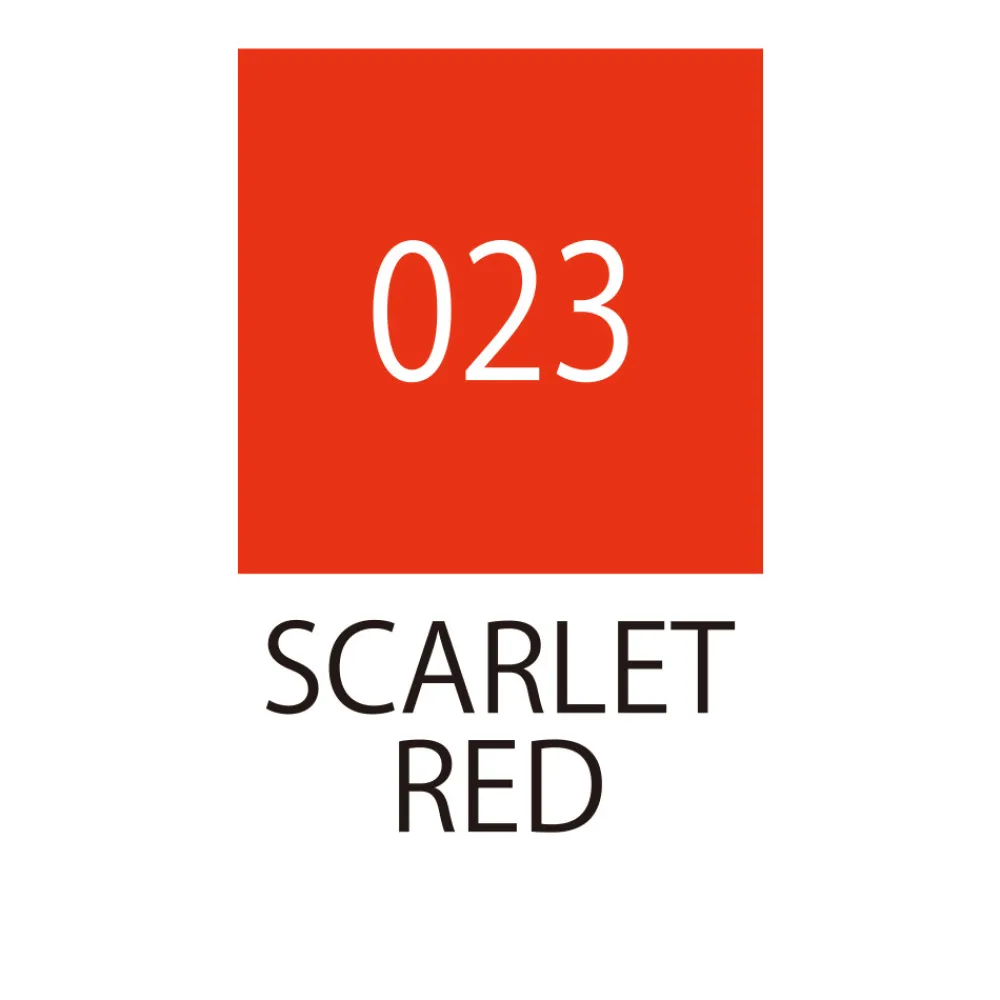 Kuretake Pisak pędzelkowy Zig Fudebiyori - - Scarlet Red
