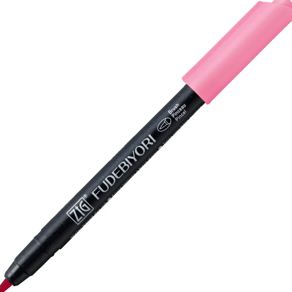 Kuretake Pisak pędzelkowy Zig Fudebiyori - - Peach Pink
