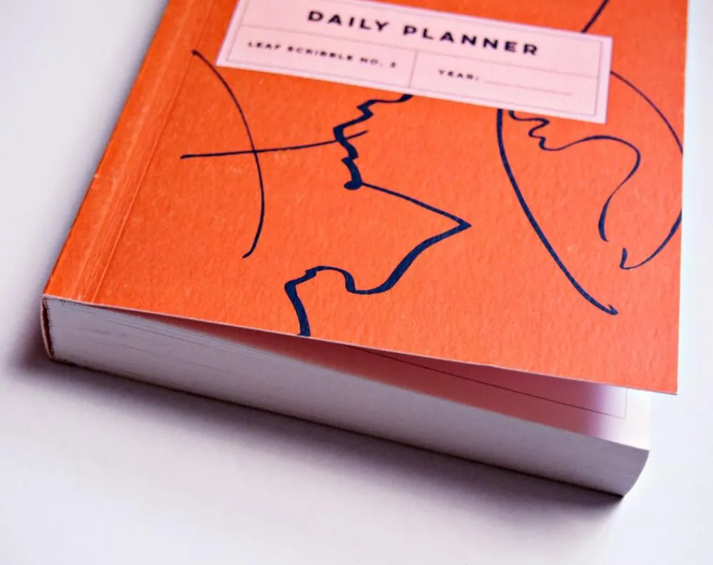 The Completist. Planer dzienny Leaf Scribble no. 2, A5 - - 90 g/m2 > Planery Niedatowane