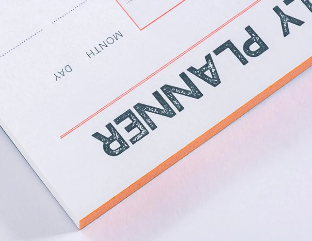 Gmund Planer dzienny Letterpress - - Neon Orange 50 ark.