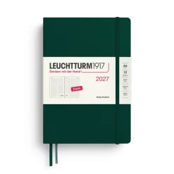 Leuchtturm1917 Planer dzienny w kropki 2027 - - Forest Green A5