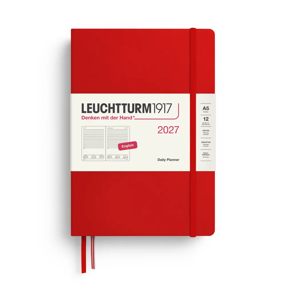 Leuchtturm1917 Planer dzienny w linie 2027 - - Cherry A5