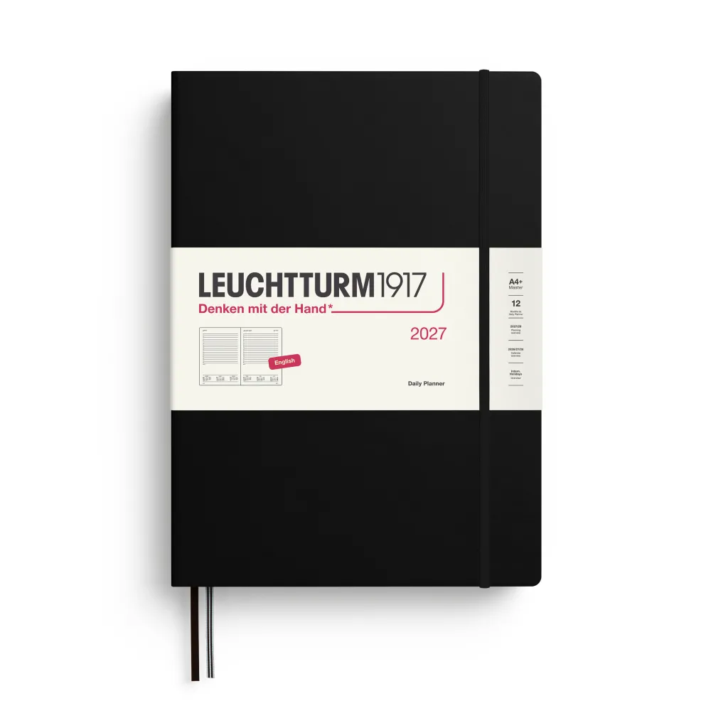 Leuchtturm1917 Planer dzienny w linie 2027 – – Black A4+ > Kalendarze Książkowe