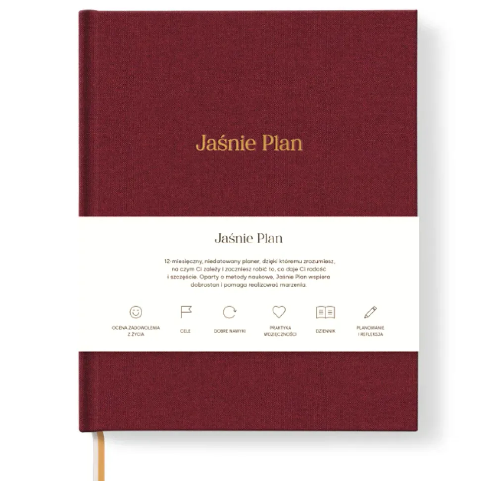 Jasnie Plan Planer Jaśnie Plan niedatowany - bordowy > Planery Niedatowane