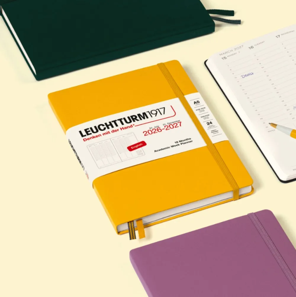 Leuchtturm1917 Planer tygodniowy akademicki 2026/2027 A5 - - Dusty Rose