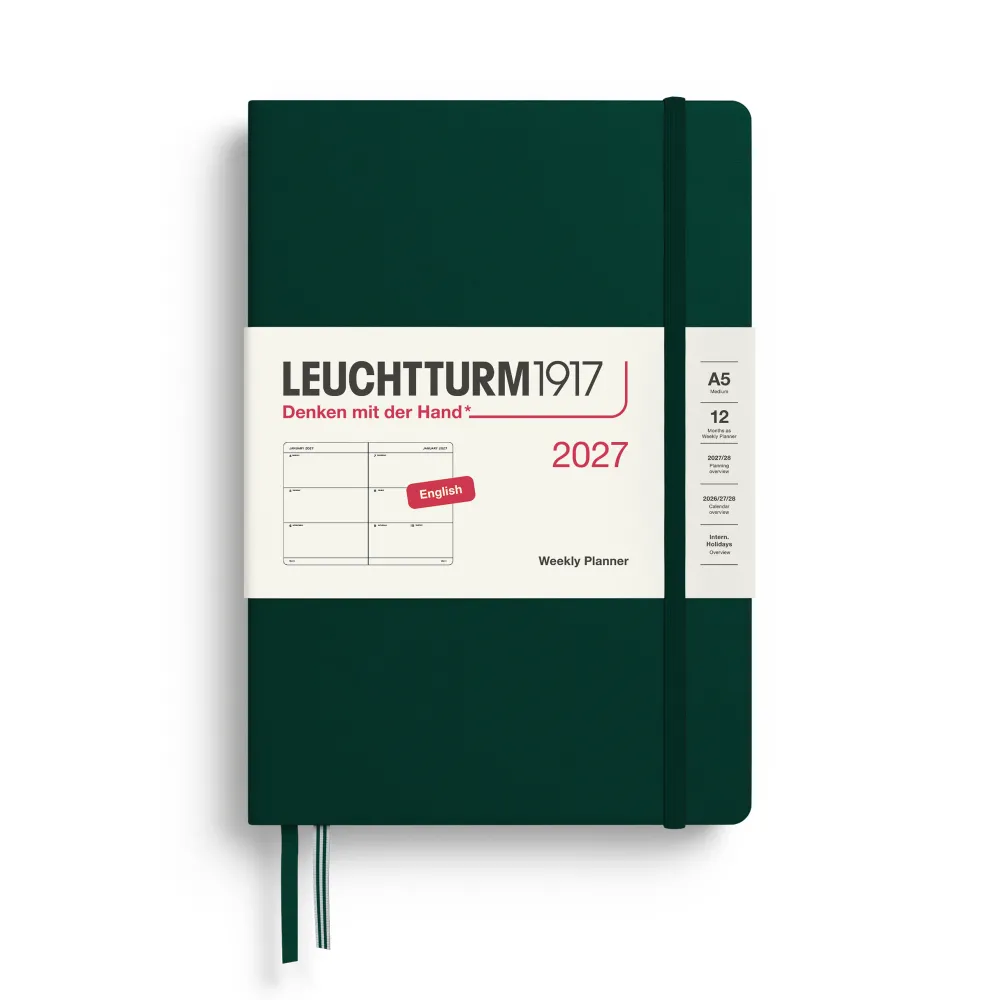 Leuchtturm1917 Planer tygodniowy 2027 - - Forest Green A5