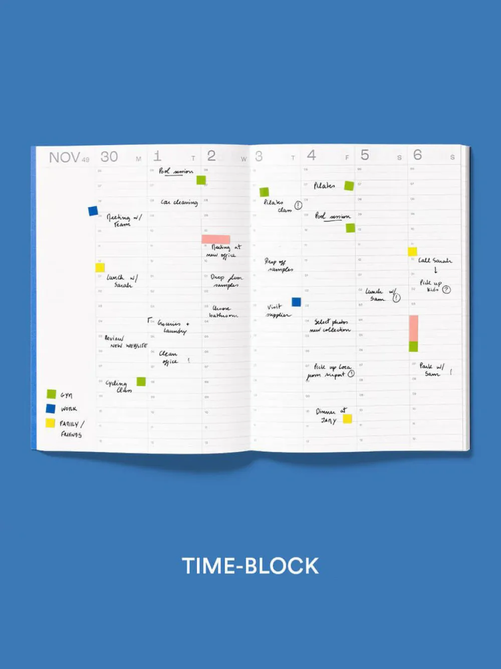 Mishmash Planer tygodniowy Time-block 2026/2027 - - Blue > Kalendarze Książkowe