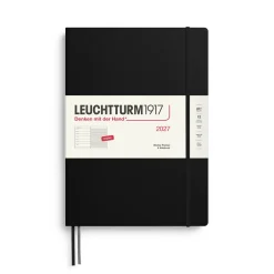 Leuchtturm1917 Planer tygodniowy z notatnikiem w linie 2027 - - Black A4+