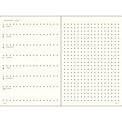 Leuchtturm1917 Planer tygodniowy z notatnikiem w kropki 2027 – – Cherry A5 > Kalendarze Książkowe