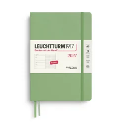 Leuchtturm1917 Planer tygodniowy z notatnikiem w kropki 2027 – – Cherry A5 > Kalendarze Książkowe