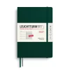 Leuchtturm1917 Planer tygodniowy z notatnikiem w linie 2027 - - Forest Green A5