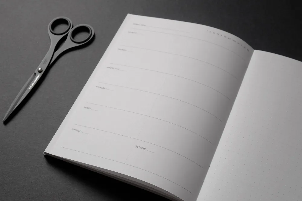 Papierniczeni Planner Monolit - - czarny