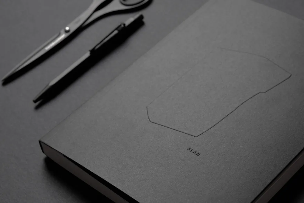Papierniczeni Planner Monolit - - czarny