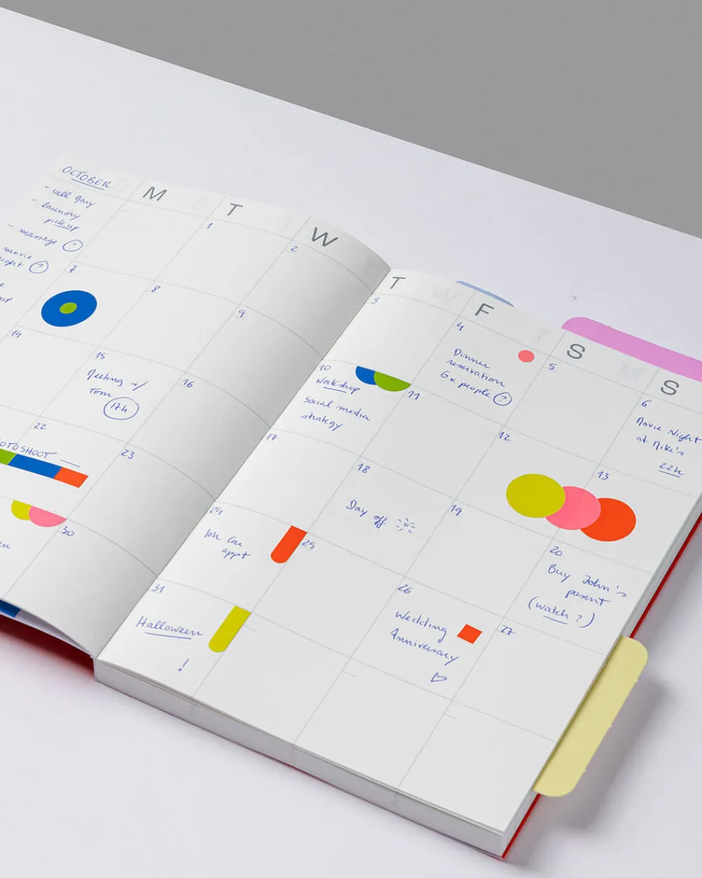 Mishmash Planner niedatowany Frames A5 - - Bright Red
