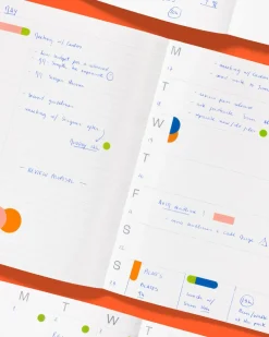 Mishmash Planner niedatowany Notes A5 - - Bright Red