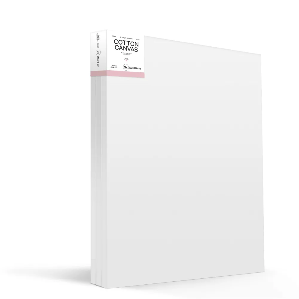 PaperConcept Podobrazia bawełniane Basic - - 50 x 70 cm 3 szt.