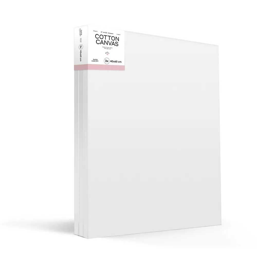 PaperConcept Podobrazia bawełniane Basic - - 40 x 60 cm 3 szt.