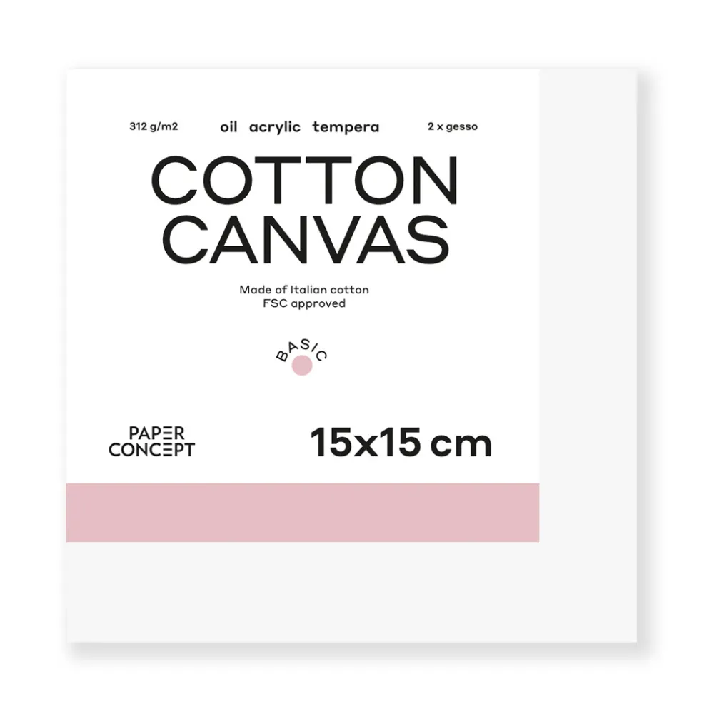 PaperConcept Podobrazie malarskie bawełniane Basic - - 15 x 15 cm