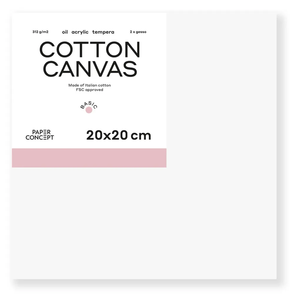 PaperConcept Podobrazie malarskie bawełniane Basic - - 20 x 20 cm