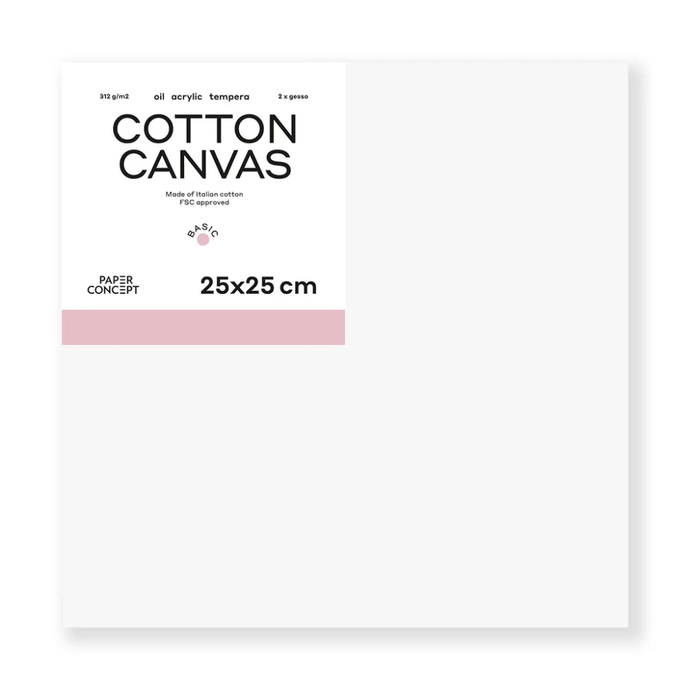 PaperConcept Podobrazie malarskie bawełniane Basic - - 25 x 25 cm