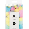 Rico Design Pompony Pastel - - pastelowe, 100 szt.