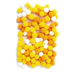 dpCraft Pompony poliestrowe - - biało-czarne, 1 cm, 120 szt. > Pompony