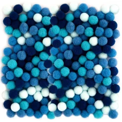dpCraft Pompony poliestrowe - - niebieskie, 1 cm, 120 szt. > Pompony