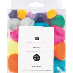 Rico Design Pompony Super Multicolour - - kolorowe, 50 szt.