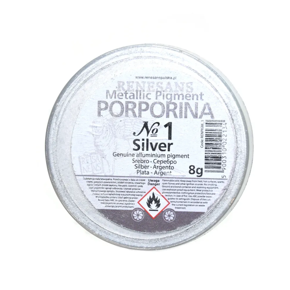 Renesans Porporina, pigment metaliczny - - srebrna, 8 g