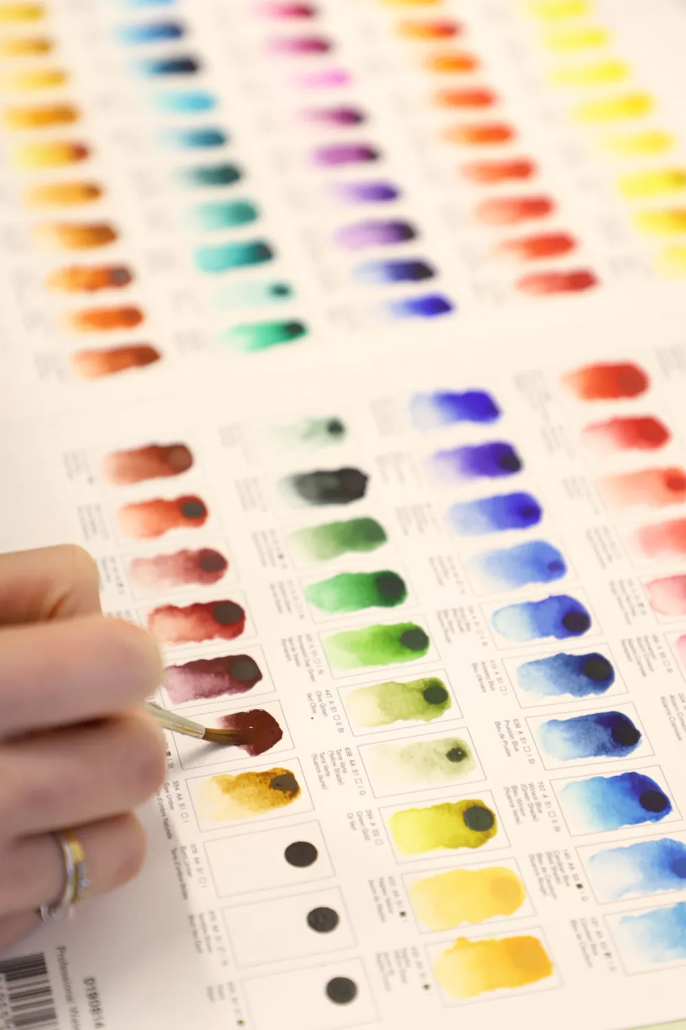 Winsor & Newton Próbnik farb Dot Card Professional Watercolour - - 109 kolorów > Farby Akwarelowe