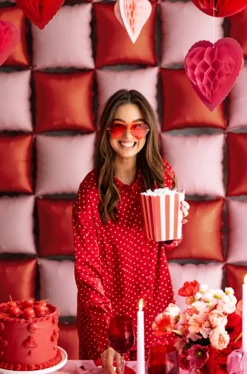 PartyDeco Pudełka na popcorn - czerwono-różowe, 11 x 11 x 15,5 cm, 6 szt. > Pudełka I Torebki Na Słodycze