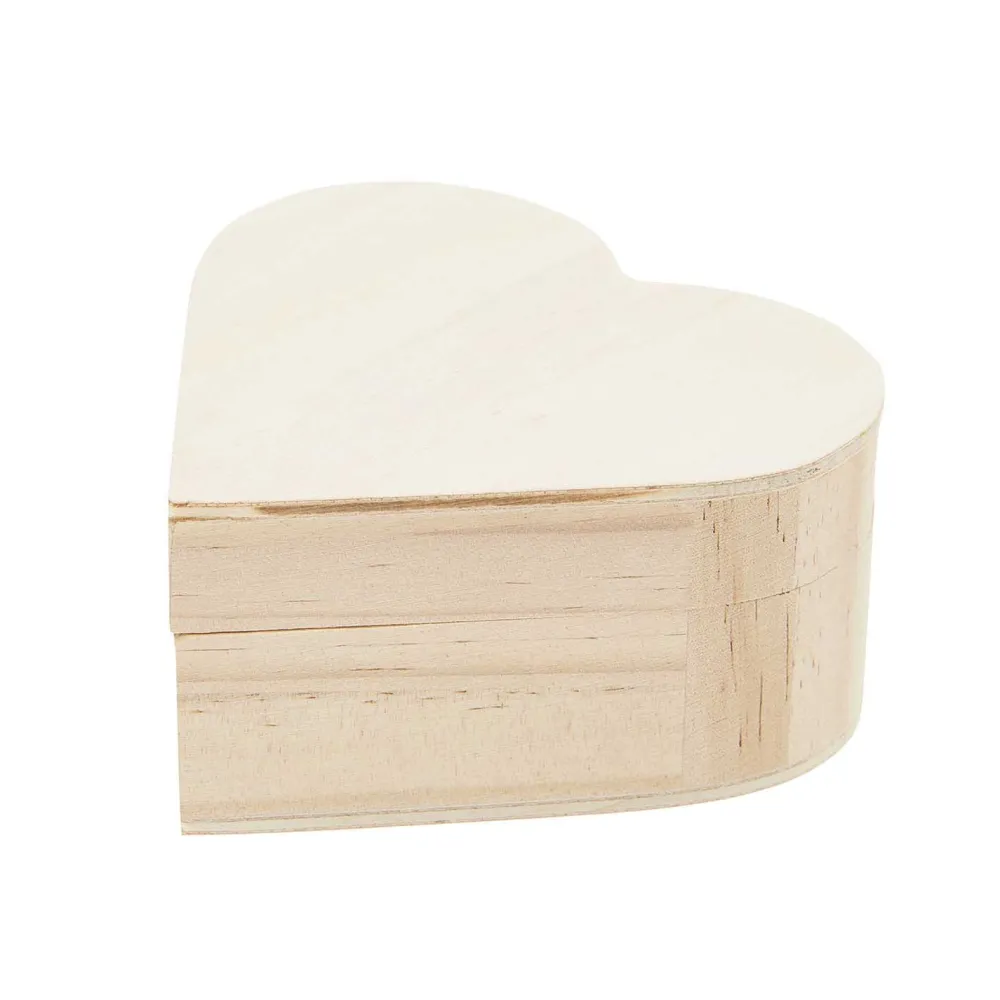 Rico Design Pudełko drewniane, szkatułka Serce - - 15 x 14,2 x 6 cm > Drewniane
