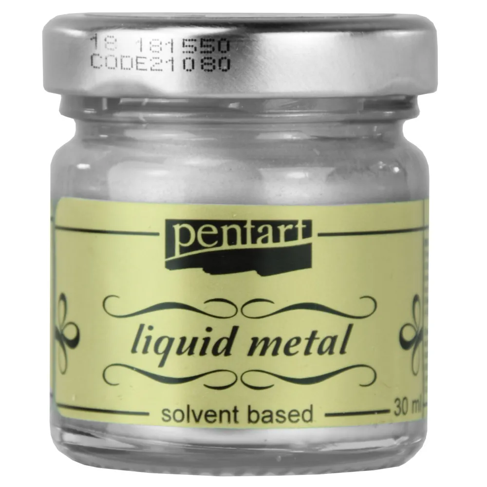 Pentart Płynny metal Liquid Metal - - srebrny, 30 ml > Farby Dekoracyjne