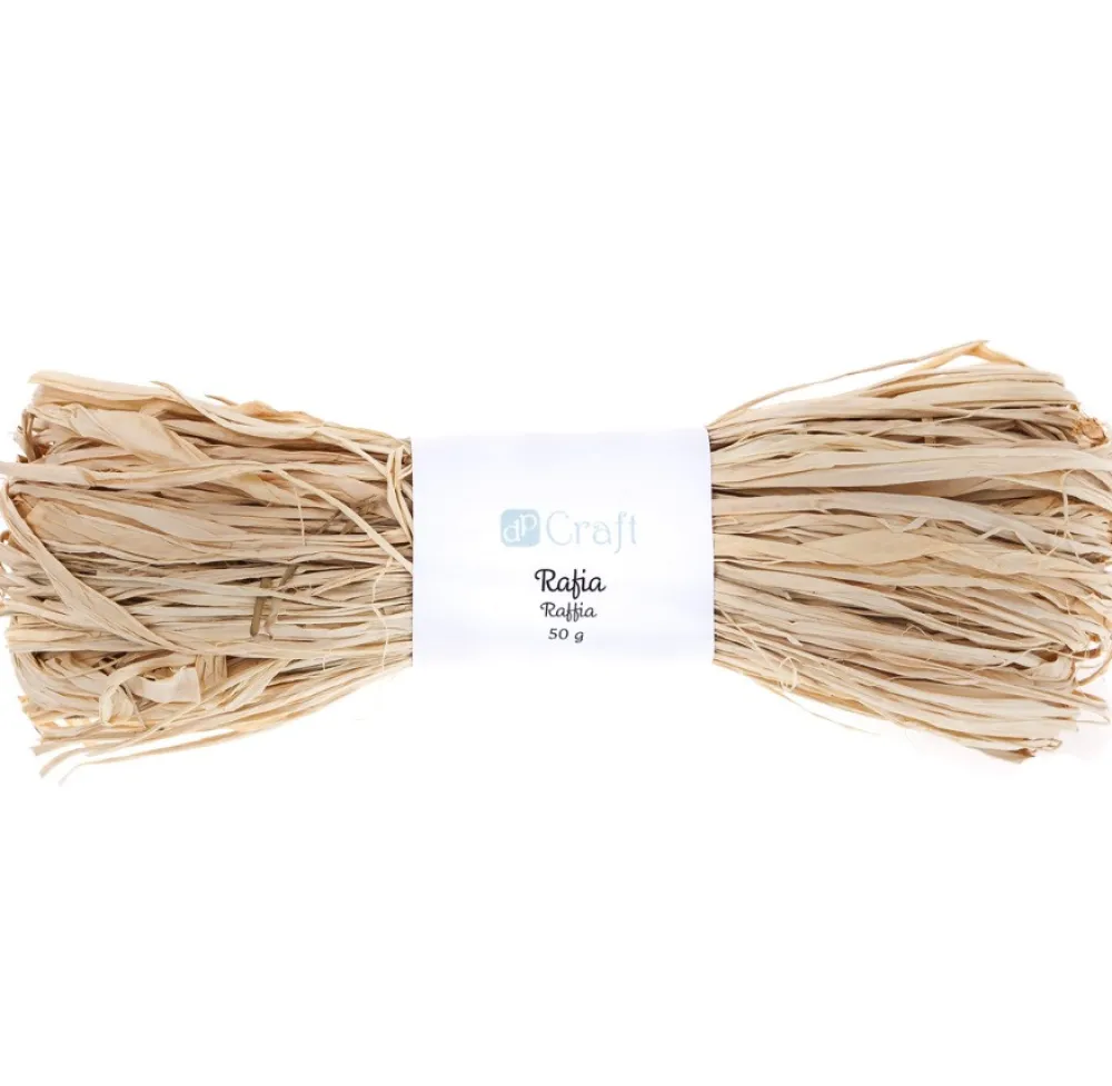 dpCraft Rafia dekoracyjna - - naturalna, 50 g