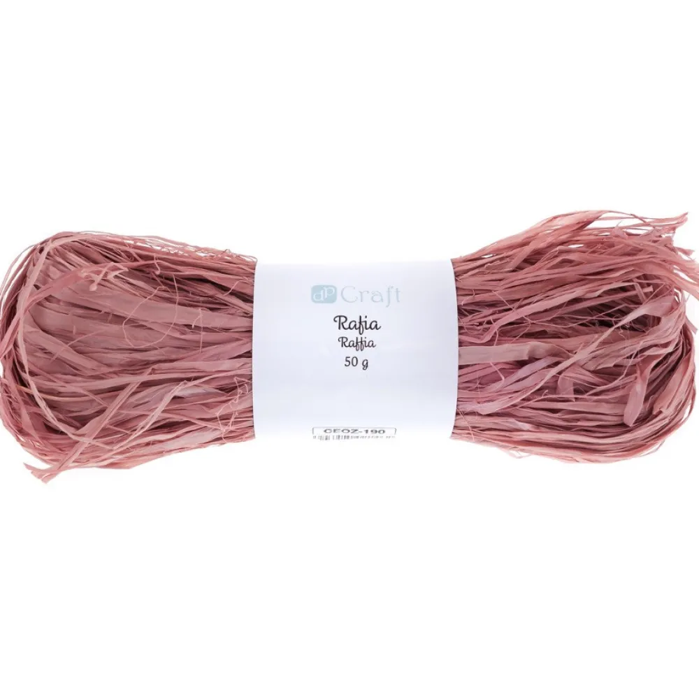 dpCraft Rafia dekoracyjna - - zgaszony róż, 50 g > Bibuła I Wypełniacze Do Prezentów