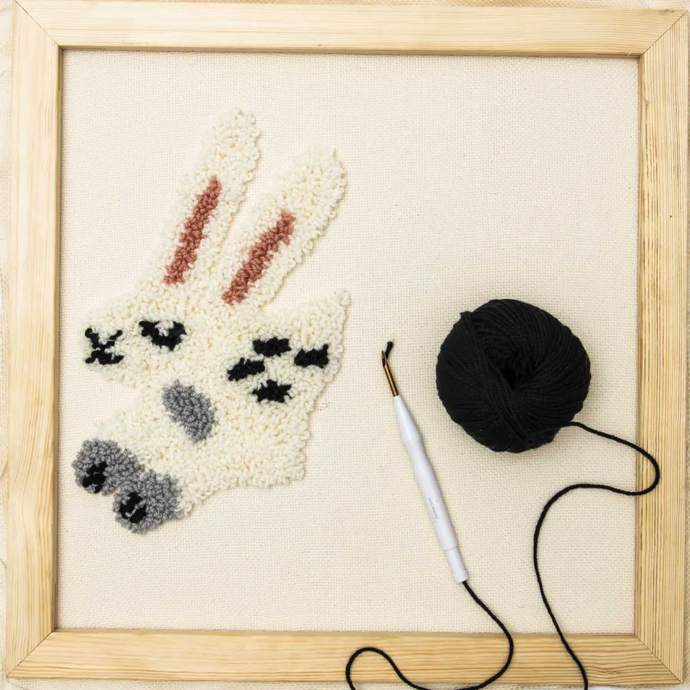 Rico Design Ramka do wyszywania, drewniana - - 45 x 45 cm