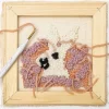 Rico Design Ramka do wyszywania, drewniana - - 20 x 20 cm