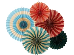 PartyDeco Rozety dekoracyjne Cyrk - 26-43 cm, 5 szt. ><noscript><img width=