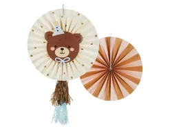 PartyDeco Rozety dekoracyjne Miś - 30-35 cm, 2 szt. > Girlandy I Rozety