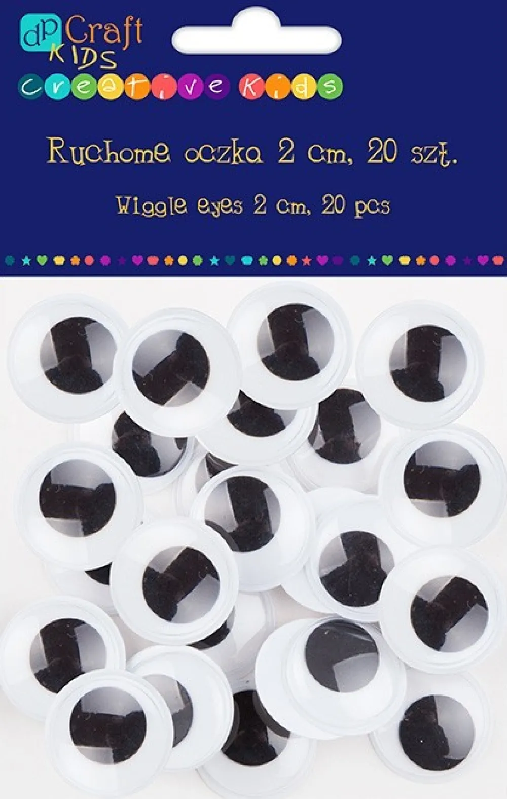 dpCraft Ruchome oczka okrągłe - - 20 mm, 20 szt.