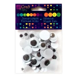 dpCraft Samoprzylepne ruchome oczka mix 75 szt.