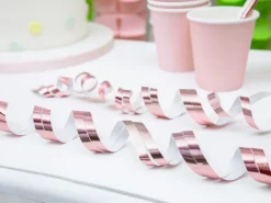 PartyDeco Serpentyny - różowe złoto 3,8 m