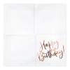 PartyDeco Serwetki Happy Birthday - różowe złoto, 20 szt. > Serwetki