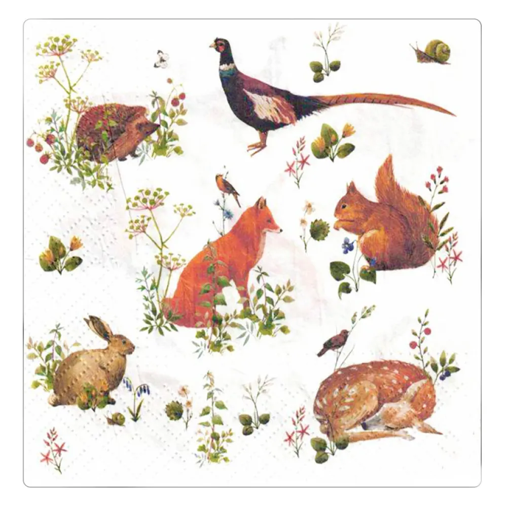 PAW Decor Collection Serwetki ozdobne - Paw - Wild Forest Animals, 20 szt. > Serwetki